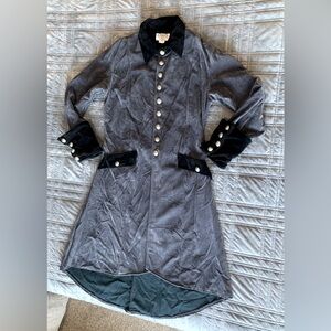 Gray Pirate Jacket - Adult M- Halloween costume